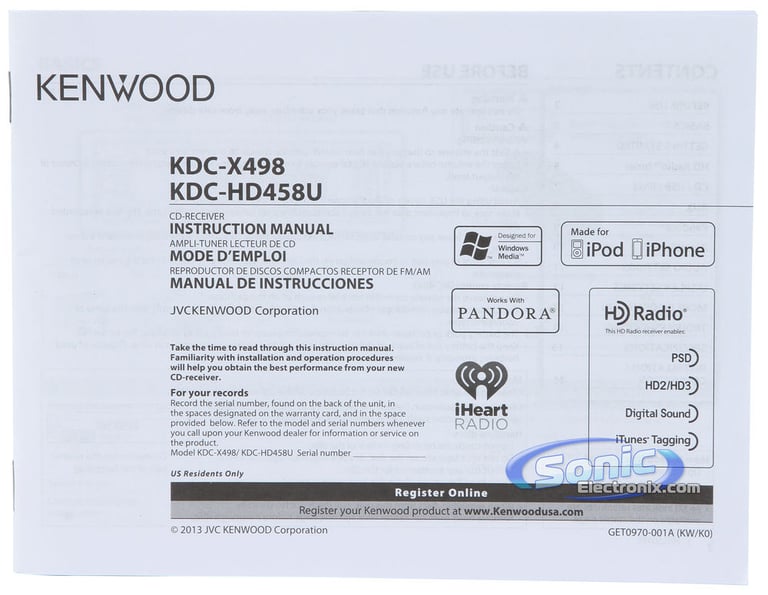 Kenwood KDC-HD458U Image 9