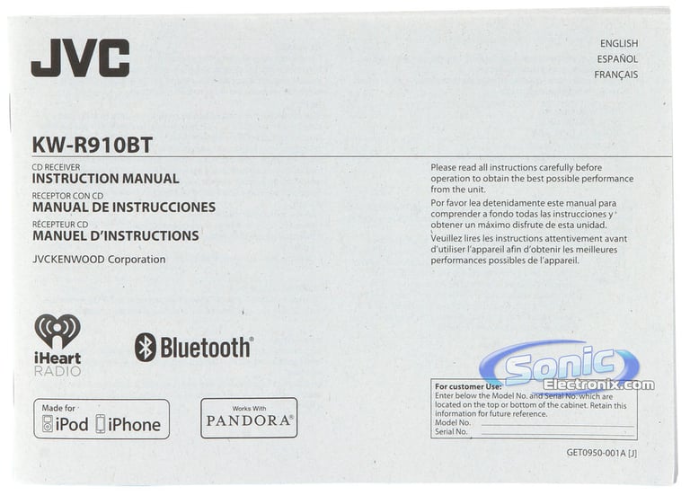 JVC KW-R910BT (Open Box) Image 7