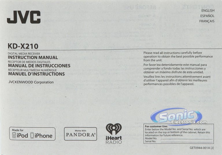 JVC KD-X210 Image 8