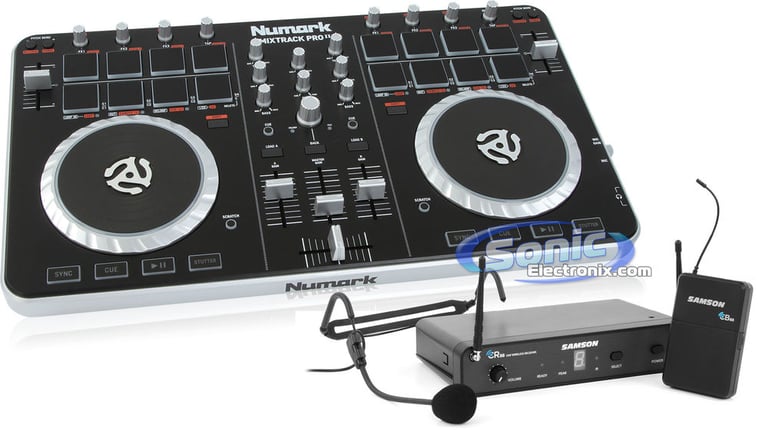 Numark MixTrack Pro II Controller and Samson Concert 88 Wireless Mic System Image 1