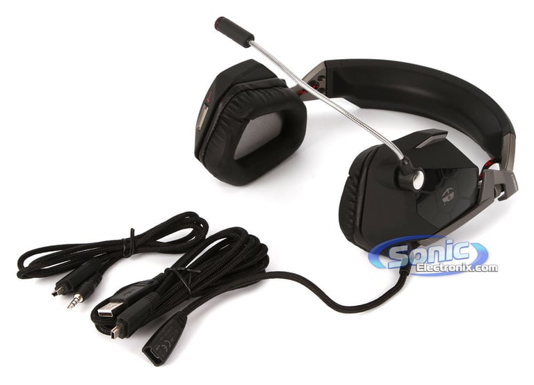 Mad Catz F.R.E.Q. 5 Gaming Headset Stereo Headphones (Matte Black) Open Box Image 15