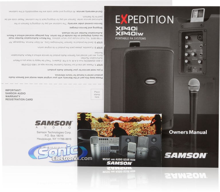 Samson Portable P.A. and 2 Hand-Held Wireless Microphone System Image 13
