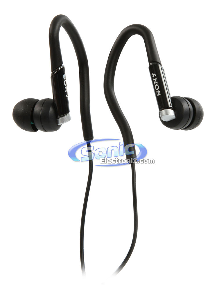 Sony MDR-AS41EX/B Active Sports Earbuds Ear-Clip In-Ear Headphones (Black) Open Box Image 12