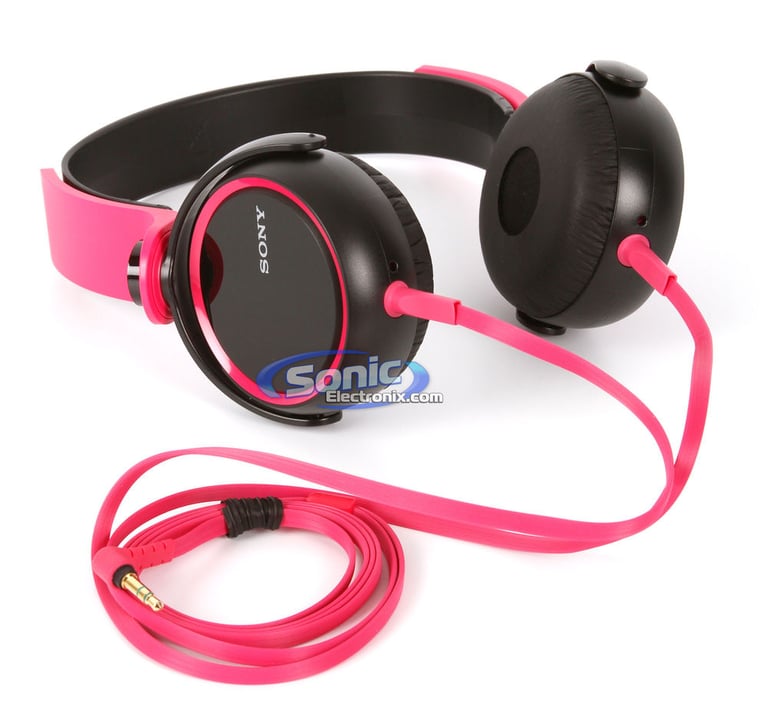 Sony MDR-XB400 On-Ear XB Series Extra Bass Headphones (Pink/Black) Open Box Image 13