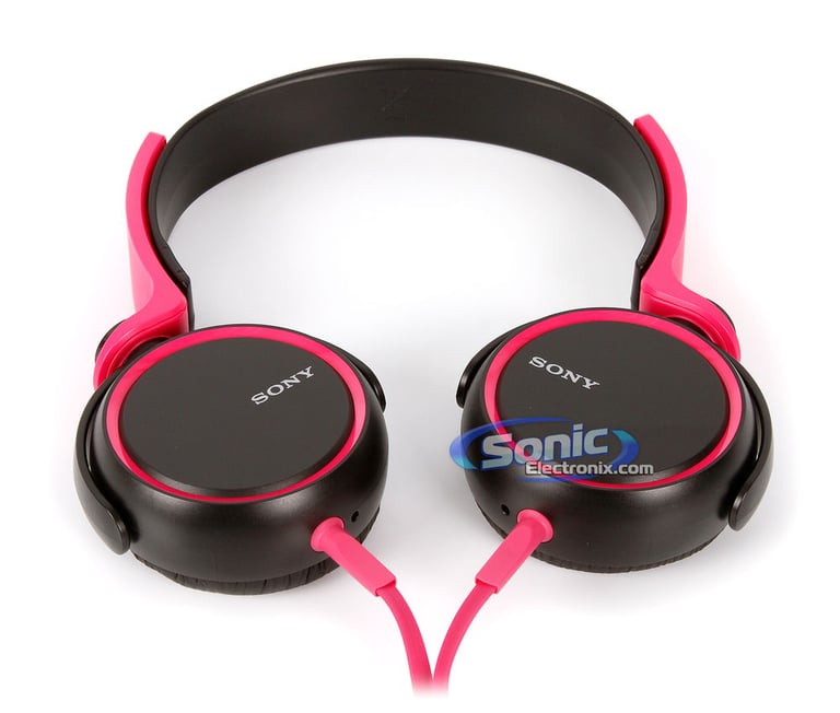 Sony MDR-XB400 On-Ear XB Series Extra Bass Headphones (Pink/Black) Open Box Image 15