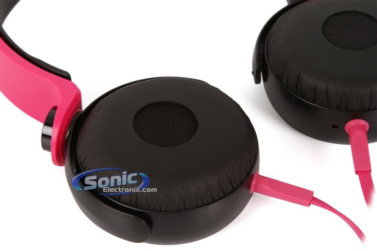Sony MDR-XB400 On-Ear XB Series Extra Bass Headphones (Pink/Black) Open Box Image 16