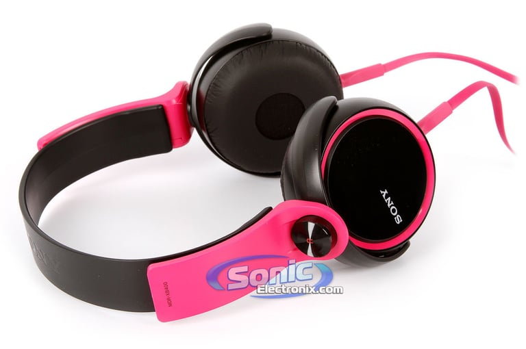 Sony MDR-XB400 On-Ear XB Series Extra Bass Headphones (Pink/Black) Open Box Image 17