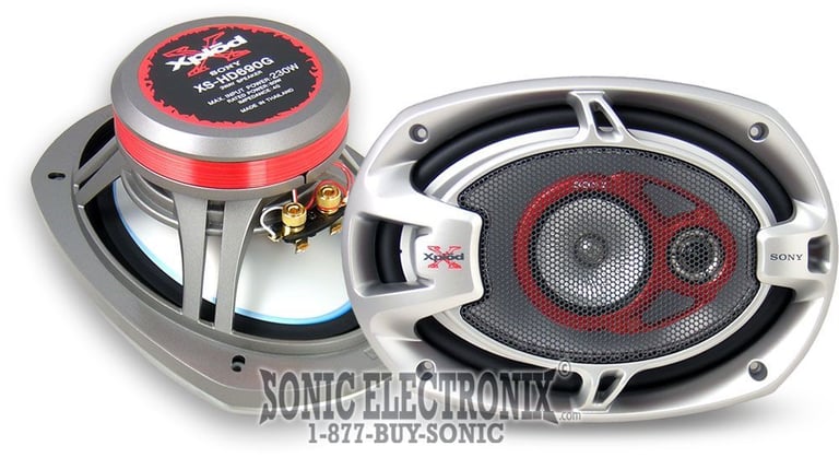 Sony XS-HD690G 6" x 9" Speakers + Dual 6" x 9" Xplod Logo Box Image 2