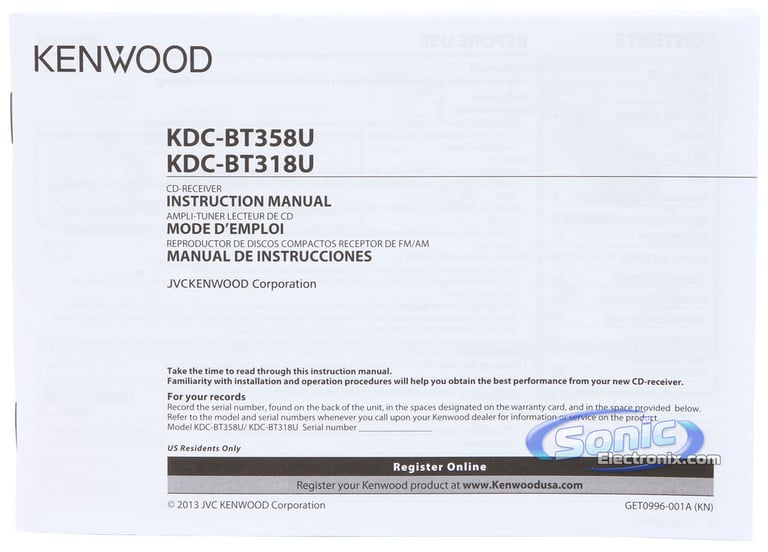 Kenwood KDC-BT318U Image 6