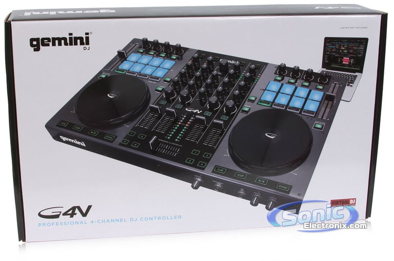 Gemini G4V DJ Controller and AKG K550 Pro DJ Headphones Image 12