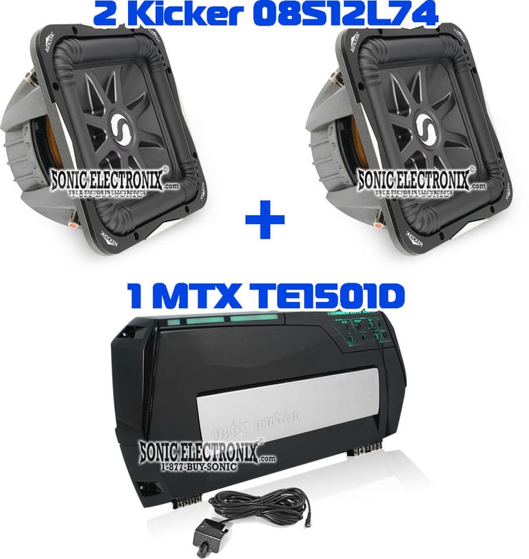 Sonic Combo: 2 Kicker 08S12L74 + 1 MTX Audio TE1501D Image 2