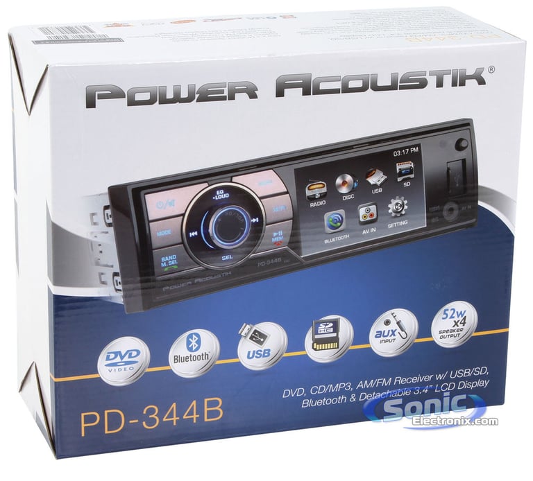 Power Acoustik PD-344B Open Box Complete (Very Good, Used) Image 8