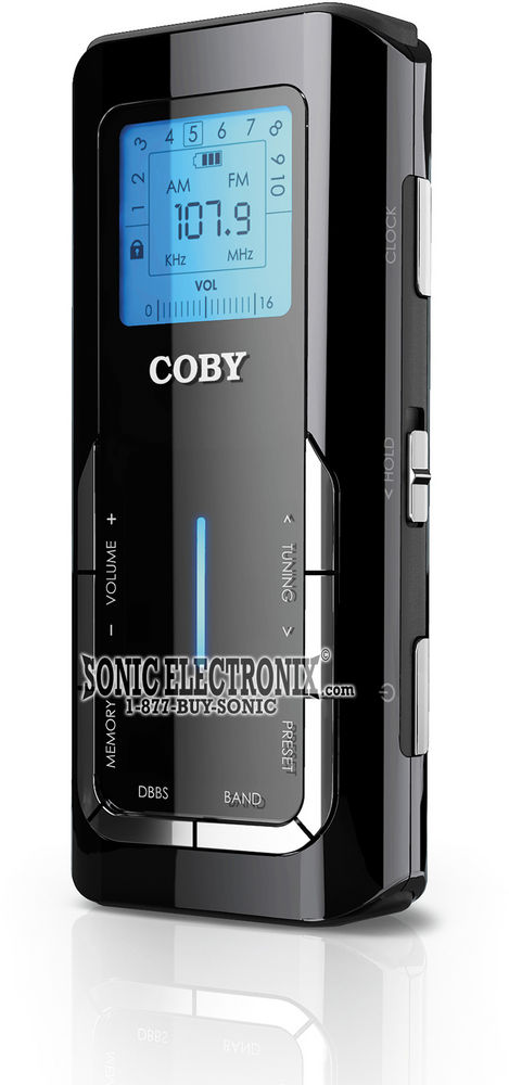 Coby CX90BLK (CX-90BLK) Black Portable AM/FM Mini Pocket Radio Image 1