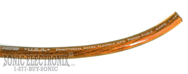 4 Gauge ORANGE Power / Ground Cable PRICED PER FOOT Image 1