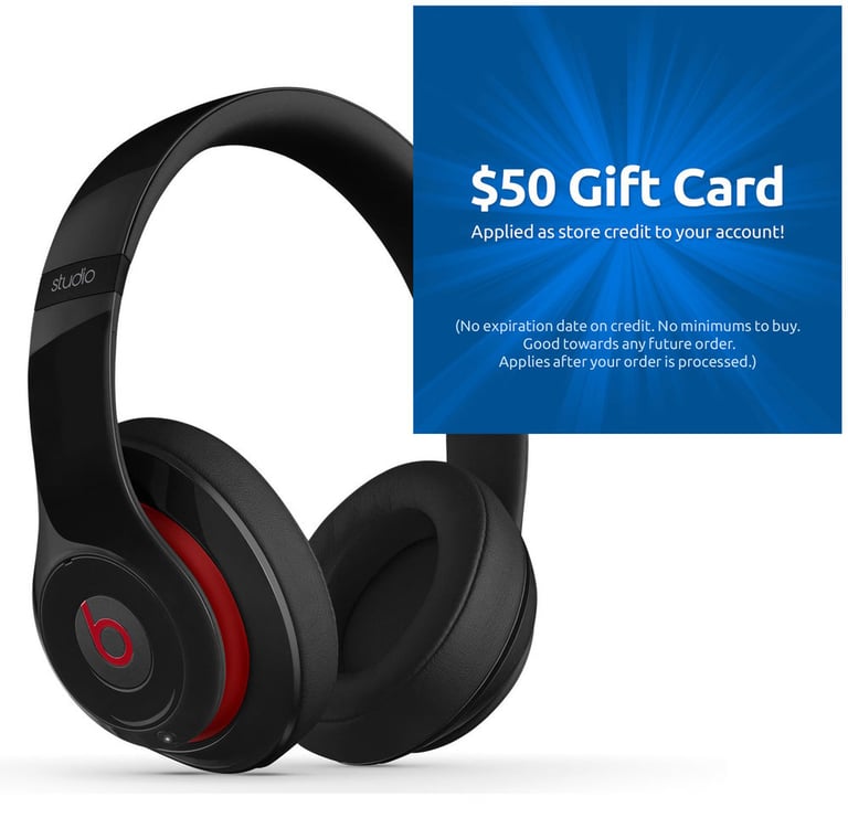 Beats Studio (2.0) Over-Ear Headphone - Black + FREE $50 Gift Card! Image 1