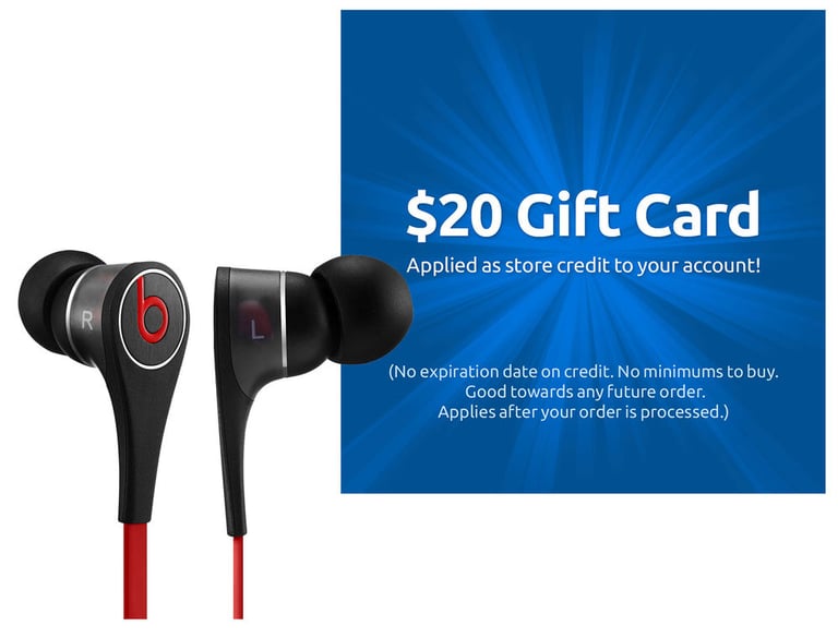 Beats Tour (2.0) In-Ear Headphone - Black + $20 Gift Card! Image 1