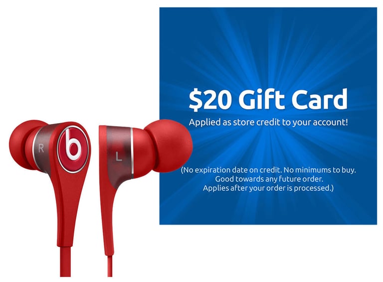 Beats Tour (2.0) In-Ear Headphone - Red + $20 Gift Card! Image 1
