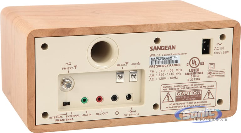 Sangean WR-11 (WR11) Wood Cabinet AM/FM Table Top Radio Image 4