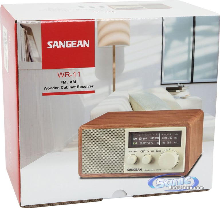Sangean WR-11 (WR11) Wood Cabinet AM/FM Table Top Radio Image 6