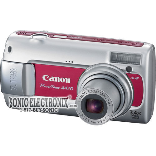 Canon PowerShot A470 (Red) Image 1