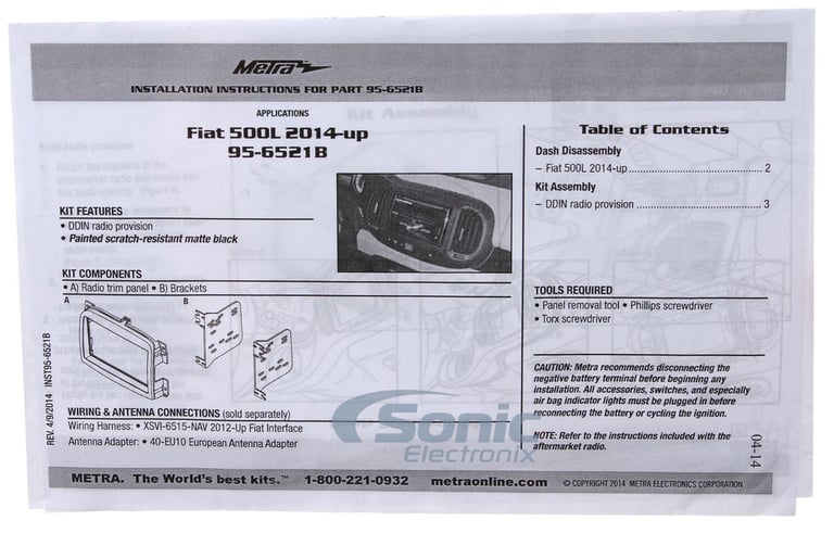 Metra 95-6521B Dash Kit Image 2