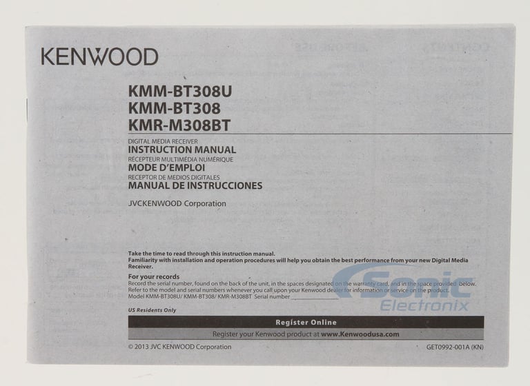 Kenwood KMR-M308BT Image 7