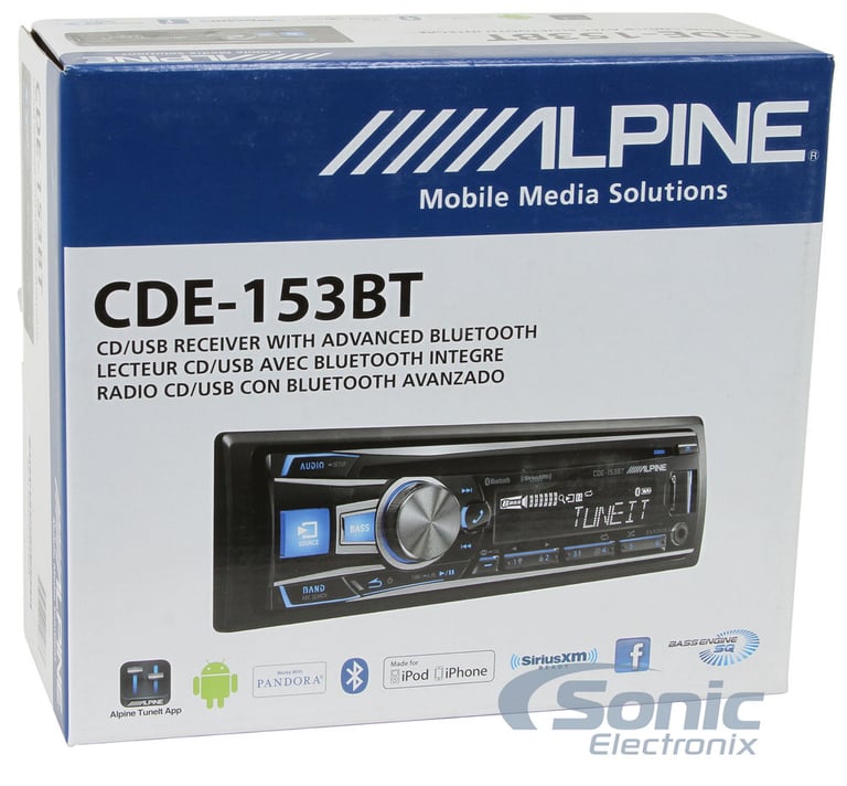 Alpine CDE-153BT (Open Box, Complete) Image 9