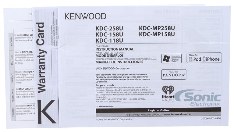 Kenwood KDC-118U Image 8