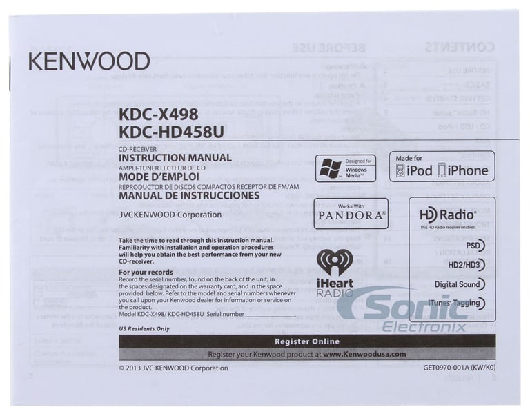 Kenwood eXcelon KDC-X498 Image 8