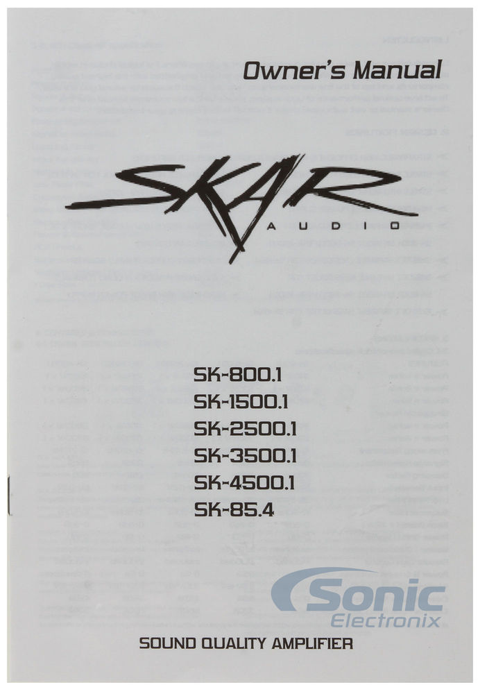 SKAR Audio SK-2500.1D Image 6