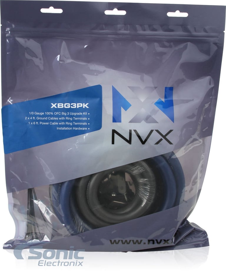 NVX XBG3PK Big 3 Kit with True 0 Gauge 100% Oxygen-Free Copper (Open Box, Great) Image 9