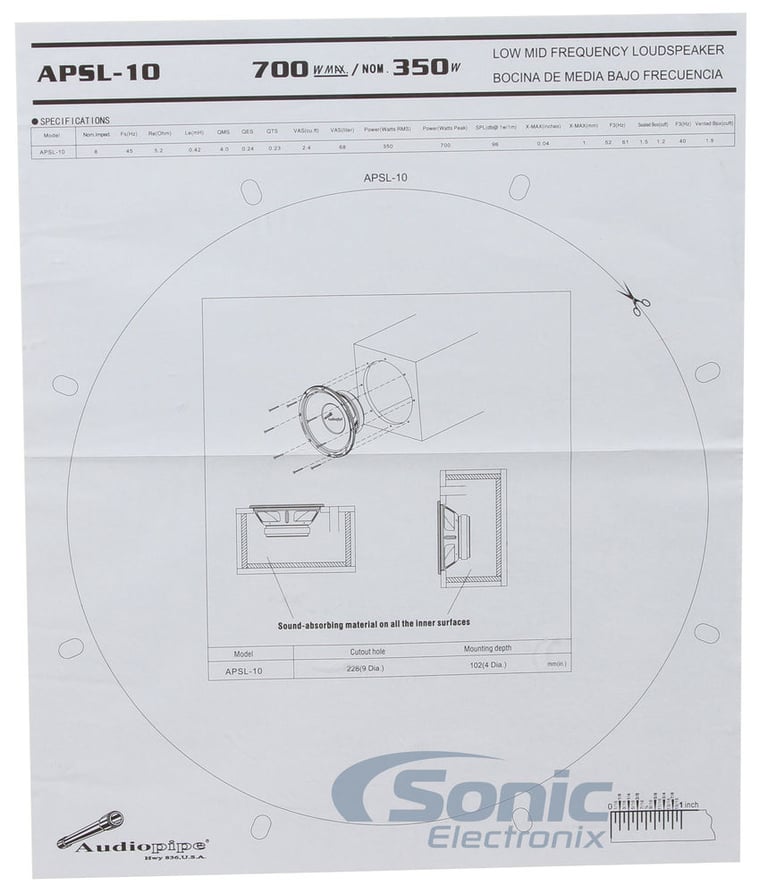 Audiopipe APSL-10- OPEN BOX Image 4