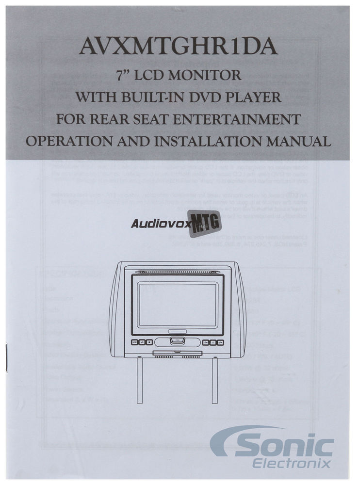 Audiovox AVXMTGHR1DA Image 11