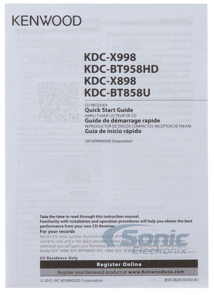 Kenwood eXcelon KDC-X898 Image 9