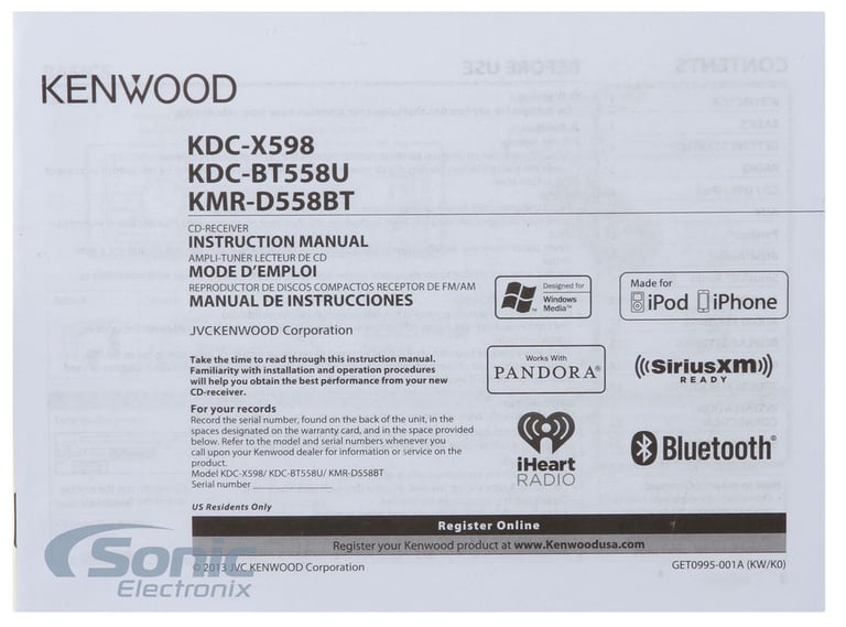 Kenwood KDC-BT558U (Ships as KDC-BT562U) Image 8