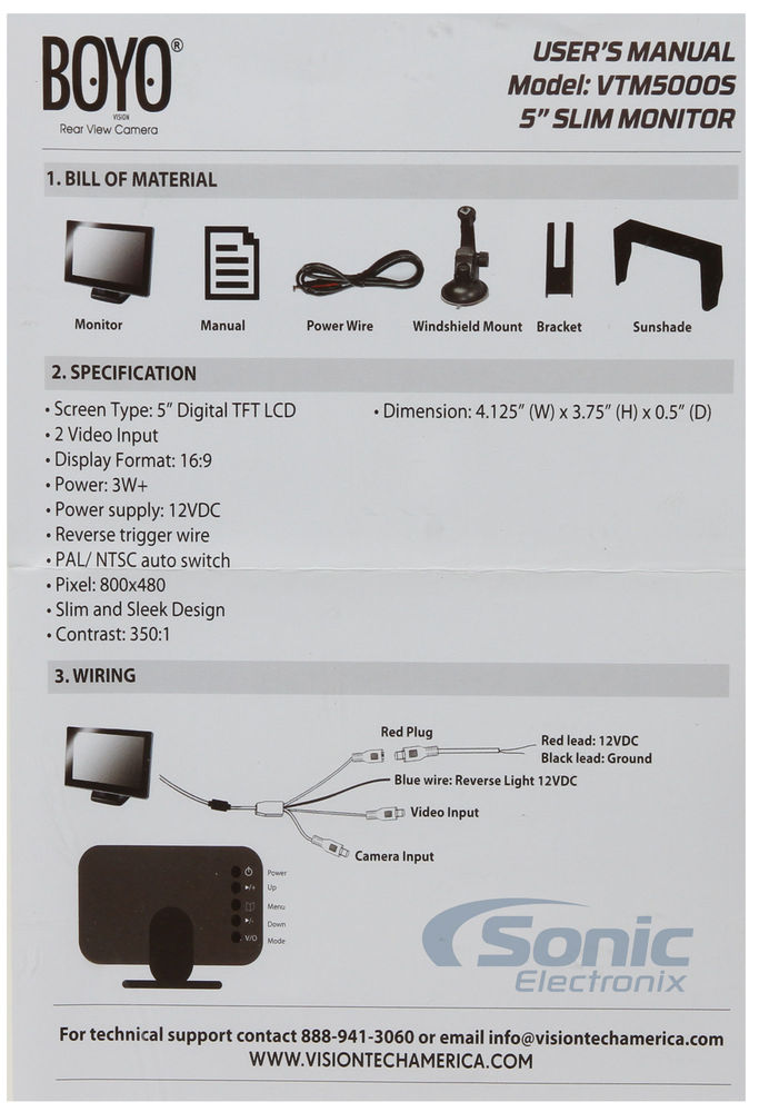 5" Digital TFT LCD Monitor Image 7