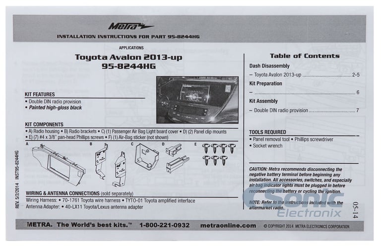 Metra 95-8244HG Dash Kit Image 2
