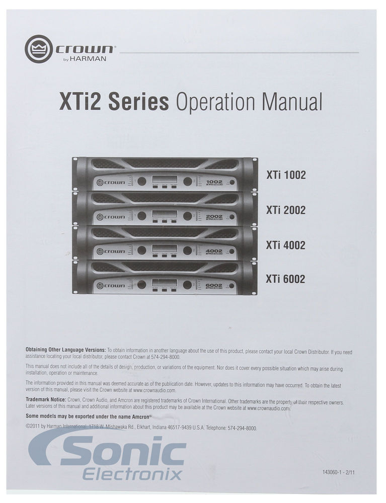 Crown Audio XTi 2002 Image 5