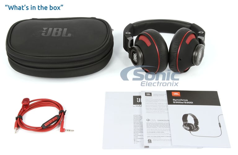 JBL Synchros S300i - Black/Red Image 12