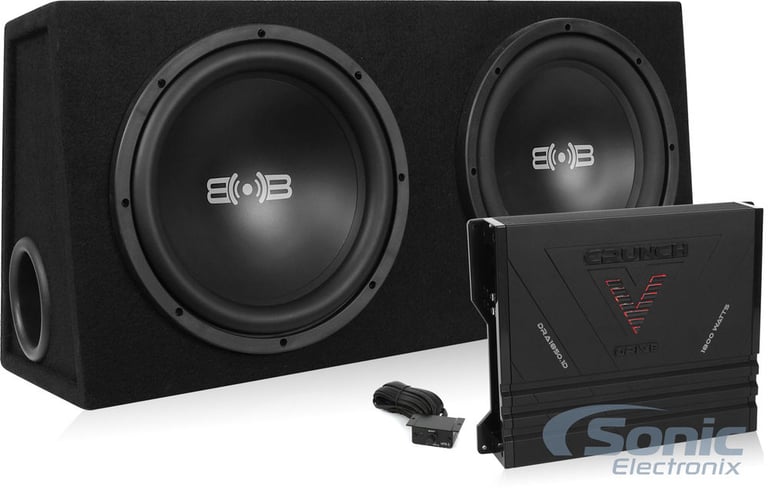 Belva Dual 12" Ported Enclosure + 1800W Monoblock Amp Image 1