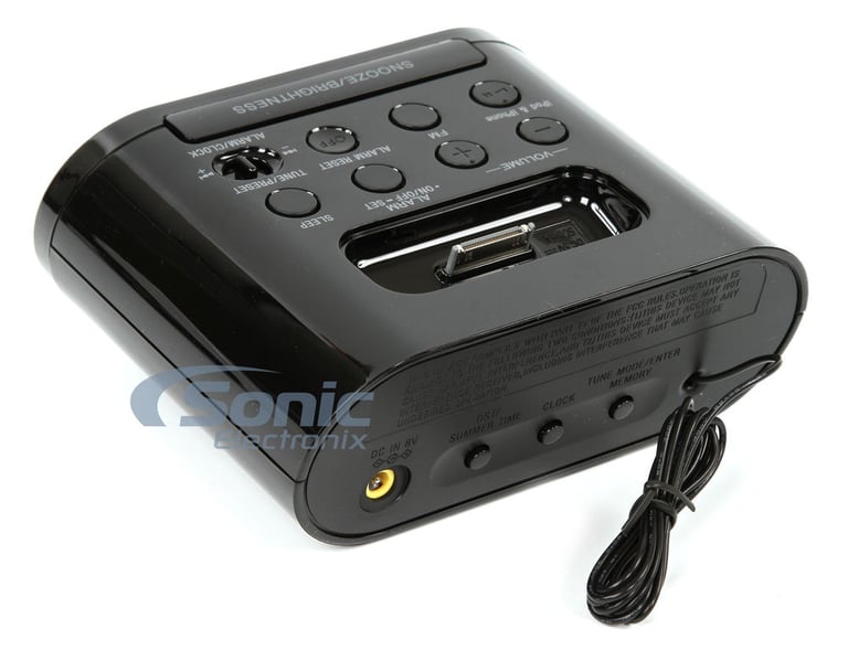 Sony ICF-C05IPBLK (ICF-C05iP/BC) Alarm Clock Radio with iPod Dock - Black Image 3