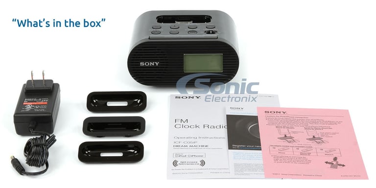 Sony ICF-C05IPBLK (ICF-C05iP/BC) Alarm Clock Radio with iPod Dock - Black Image 7