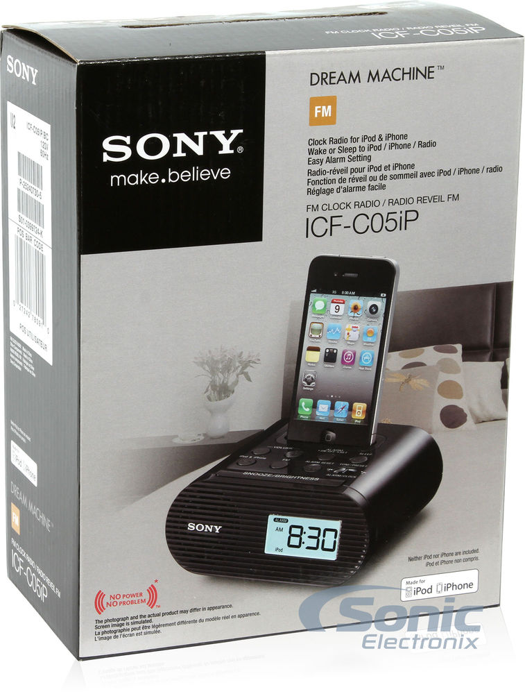 Sony ICF-C05IPBLK (ICF-C05iP/BC) Alarm Clock Radio with iPod Dock - Black Image 8
