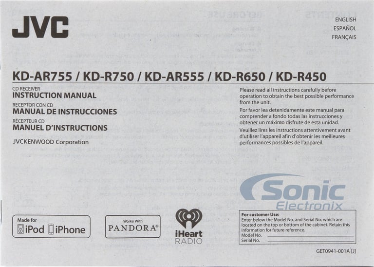 JVC KD-R750 + 50% OFF JVC CS-V628 6.5" Speakers Image 8