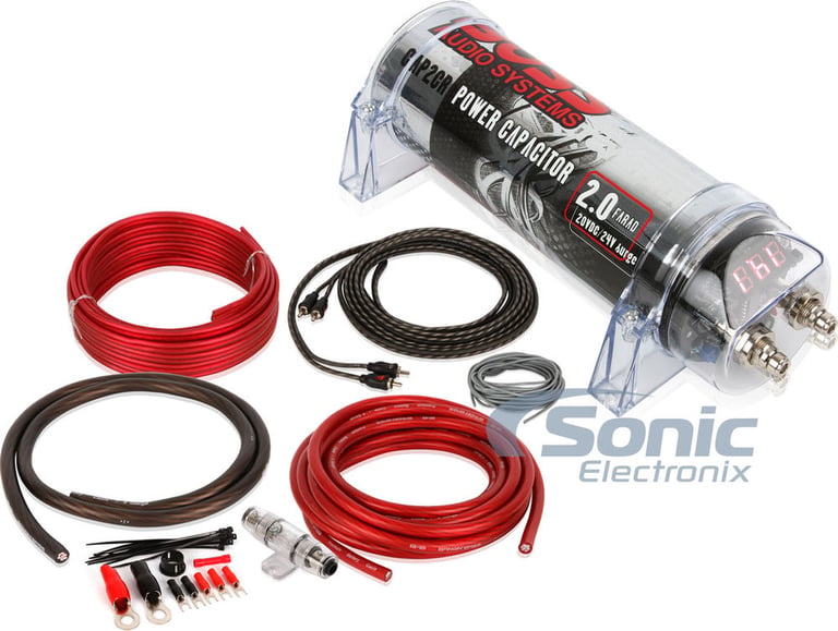 Complete 4 Gauge Wiring Kit with 2.0 Farad Capacitor Image 1