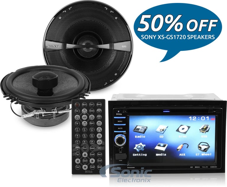 Boss BV9368I + 50% OFF Sony XS-GS1720 6.5" Speakers Image 1