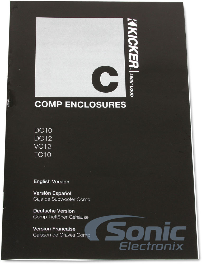 NEW Kicker 10DC122 Dual 12" 600W Loaded Car Audio Subwoofers Subs+Box+Amplifier+Amp Kit Image 8