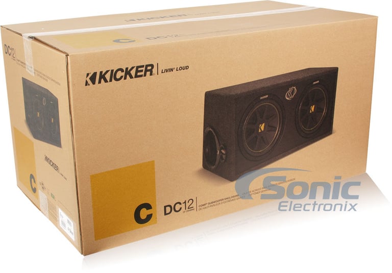 NEW Kicker 10DC122 Dual 12" 600W Loaded Car Audio Subwoofers Subs+Box+Amplifier+Amp Kit Image 9