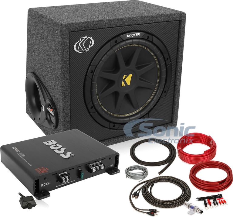 300W Kicker + Boss Amplified Loaded Bass Package Image 1