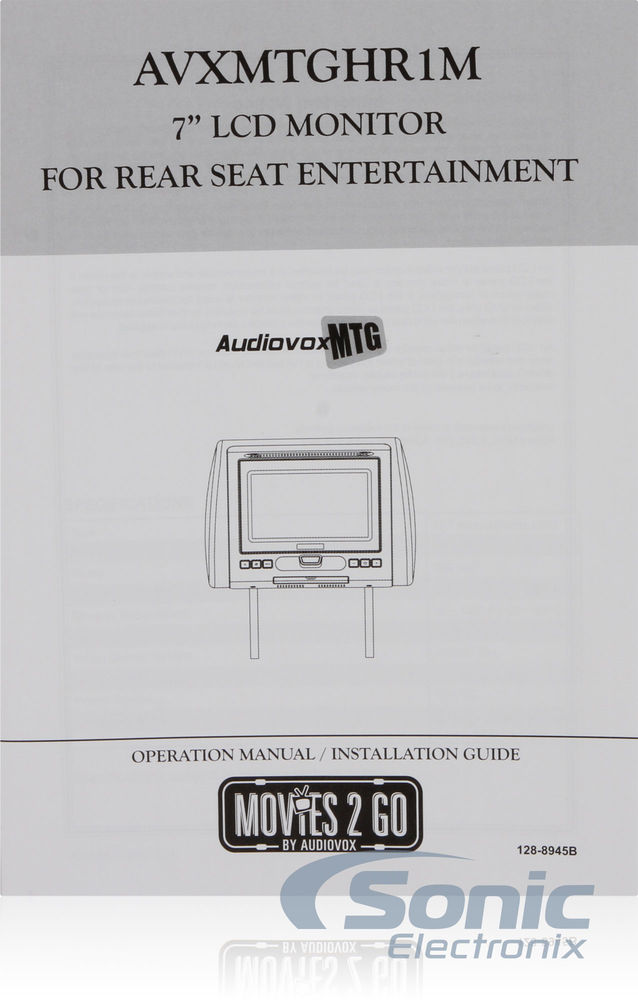 Audiovox Dual 7" Headrest Monitors + 10" Overhead Monitor w/ Built-in DVD Player Image 26